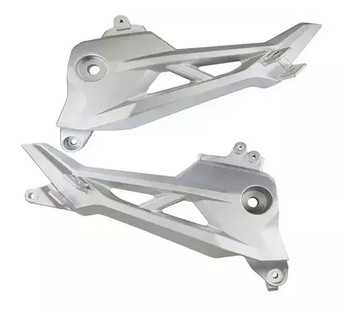 SUPORTE PEDALEIRA TRAS (BACALHAU) TITAN/FAN/START 160 162023 (PAR LD/LE) - PRATA