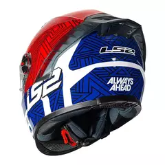 LS2 CAPACETE FF358 PRO TIEMPO WHT RED/BLUE - loja online