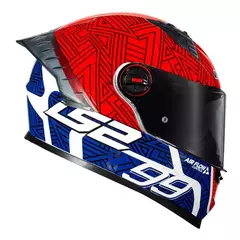 LS2 CAPACETE FF358 PRO TIEMPO WHT RED/BLUE - Wan Foguete