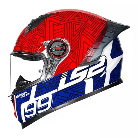 LS2 CAPACETE FF358 PRO TIEMPO WHT RED/BLUE
