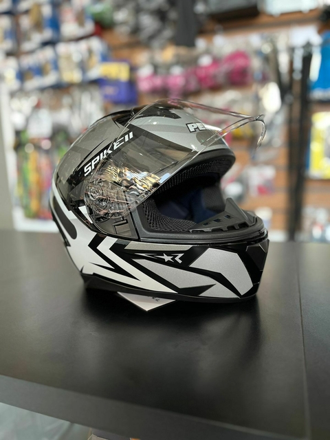 CAPACETE SPIKE II 1ST PRETO COM PRATA