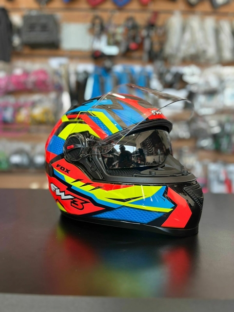 CAPACETE FECHADO GTX FOX COM VISEIRA INTERNA - LARANJA