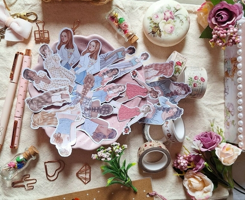 Kit de adesivos de meninas "Clubinho La Délicatesse Primavera"