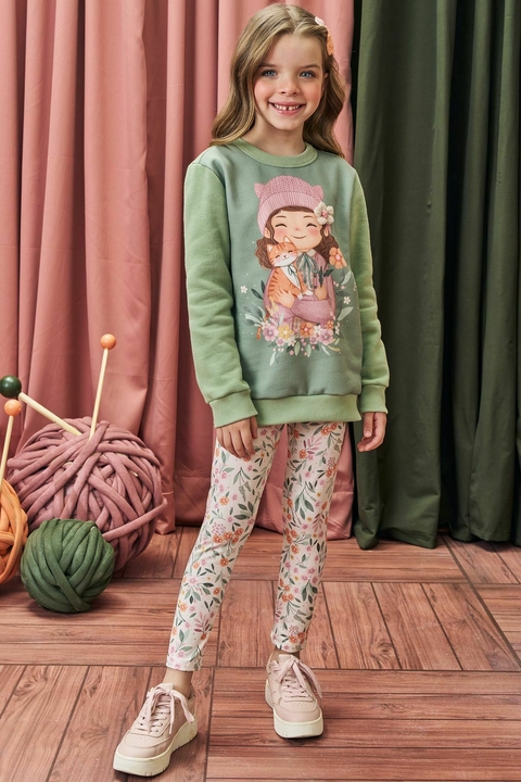 CONJUNTO KUKIE VERDE COM CALÇA LEGGING 80850