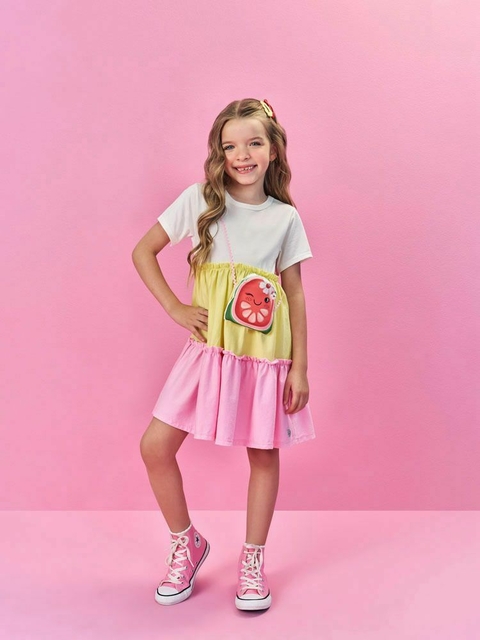 VESTIDO CINTI TRES MARIAS COM BOLSINHA FRUTINHAS 12508