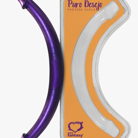 PÊNIS DUPLO ROXO 45X3,5CM