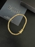 PULSEIRA GRUMET FLAT FECHO TRAVA DUPLA - 4MM - BANHADA A OURO 18K