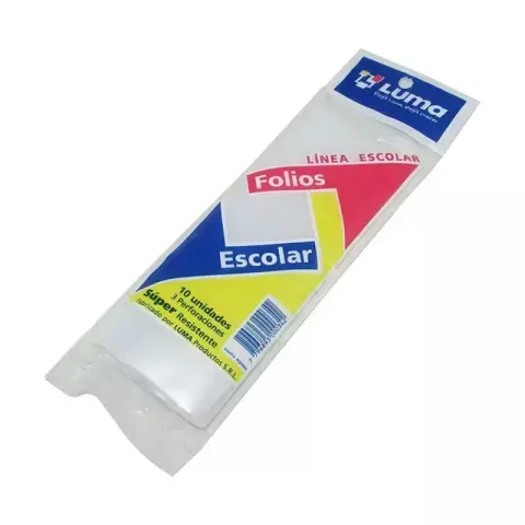 FOLIOS LUMA ESCOLAR SUPER x 10 u. - comprar online