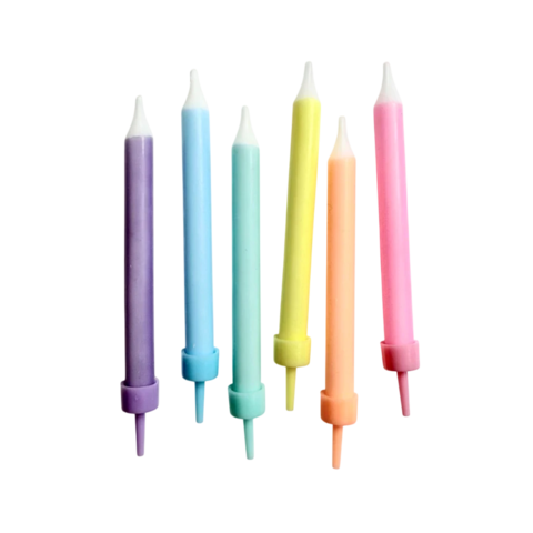 VELAS CORTAS PASTEL X6 - comprar online