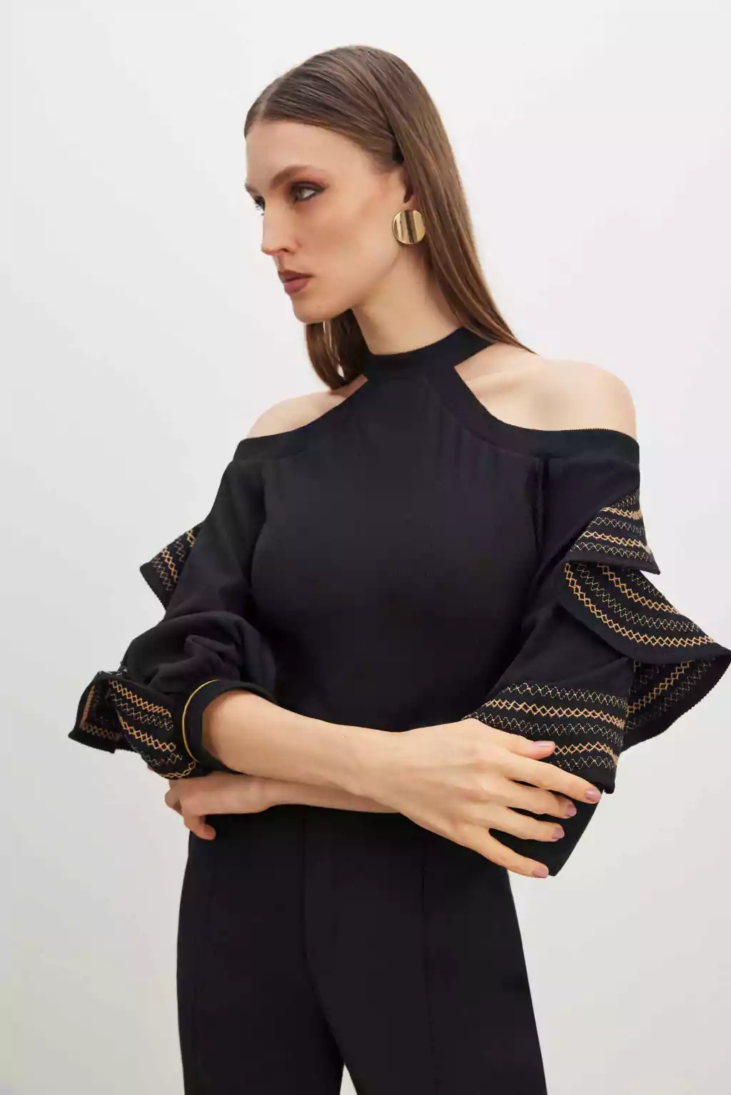 BLUSA MANGA LONGA SKAZI - G, Preto