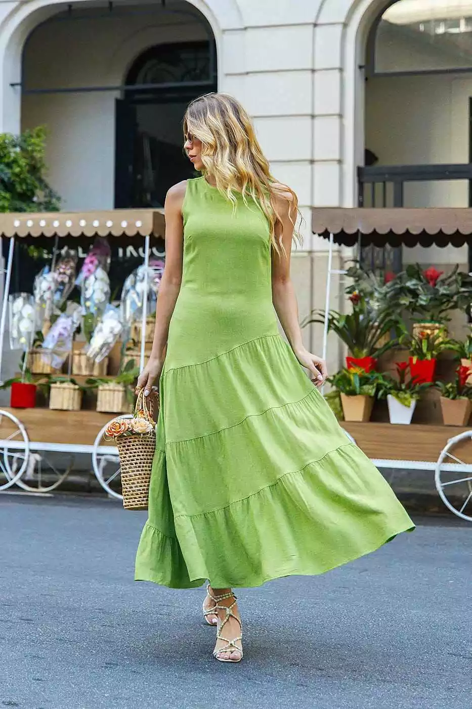 VEST VISCOLINHO MIDI LONGO C/3 MARIAS CURVADAS