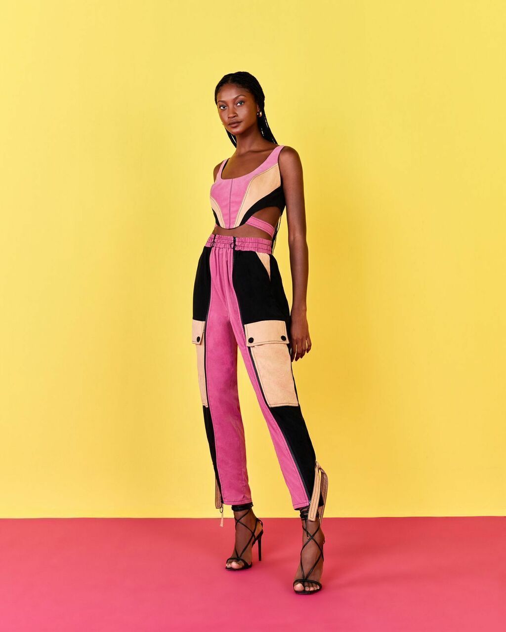 Calça Cargo Color Black Skazi - Rosa, M