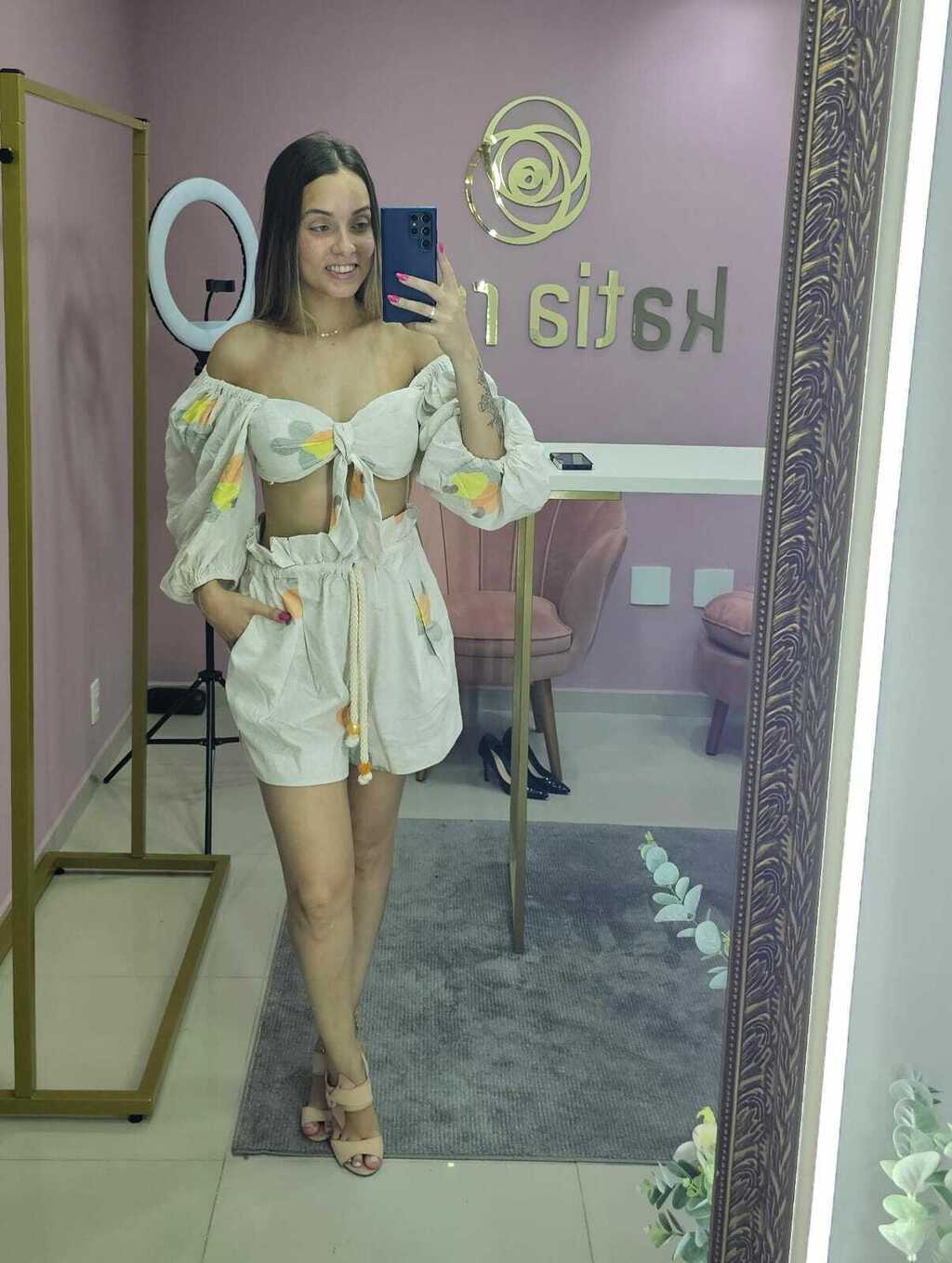 Conjunto Top e Short Linho Caju Skazi - comprar online