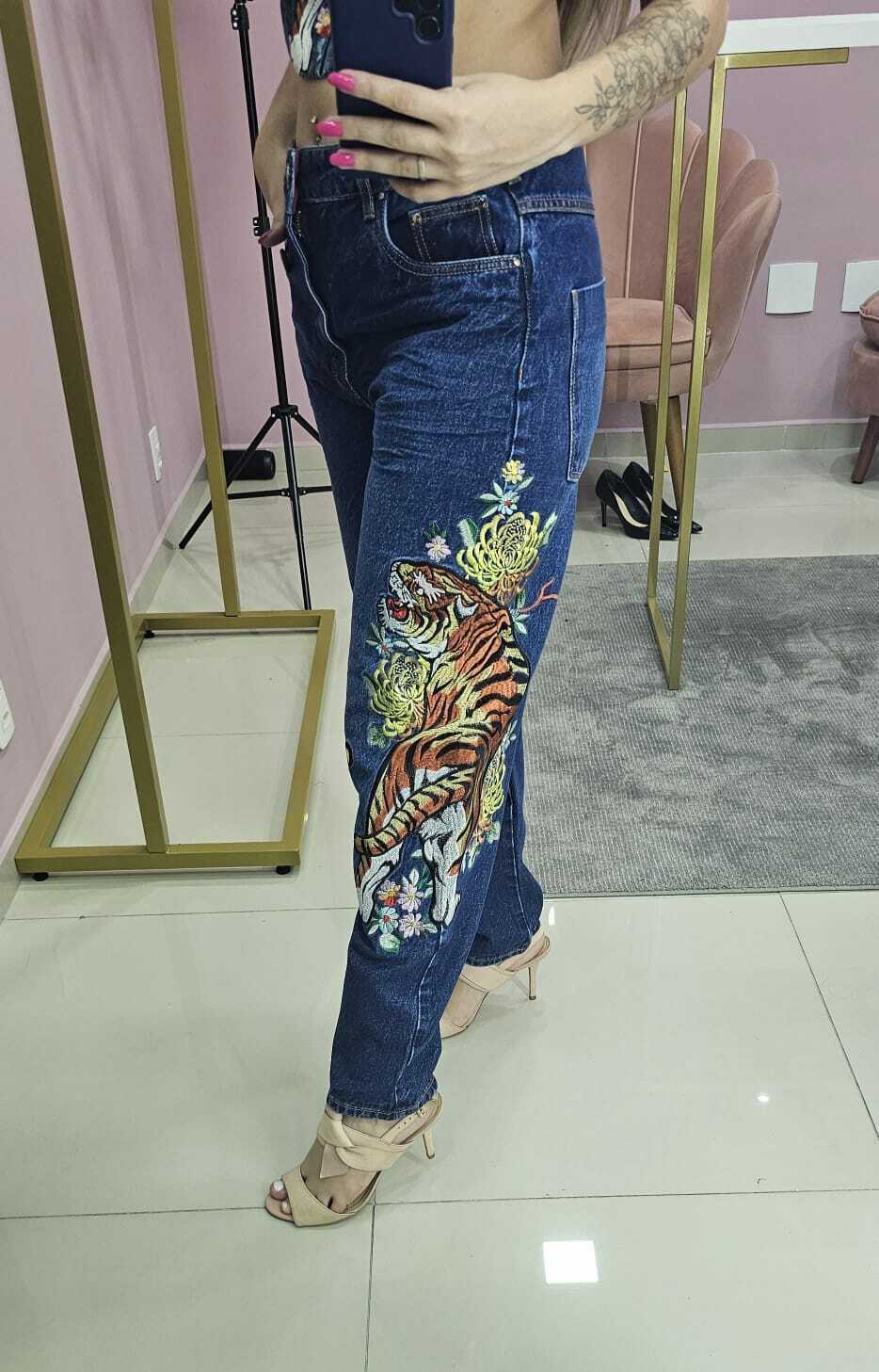 CALÇA JEANS TIGRE ORIENTAL SKAZI