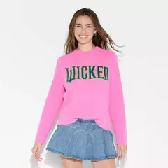 PRÉ ENCOMENDA - Suéter Gráfico Wicked Feminino - Berry Pink