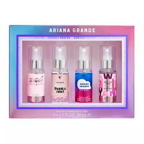 PRÉ ENCOMENDA - Ariana Grande Body Mist Fragrance Coffret Gift Set - 4pc/50ml cada