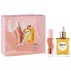 PRÉ ENCOMENDA - Conjunto de Óleo Labial e Cabelo Brilhante & Vitrificado - GISOU