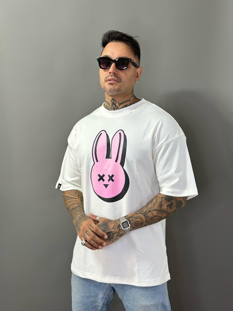 Camiseta Off Oversized Bunny Suedine