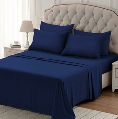 Juego de Sábanas 600 Hilos 1 1/2 Plazas 100x190 cm - Blanco Salem