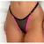 Calcinha Fio Dental Tulê Preta Neon Em Tule Sexy Com Regulagem