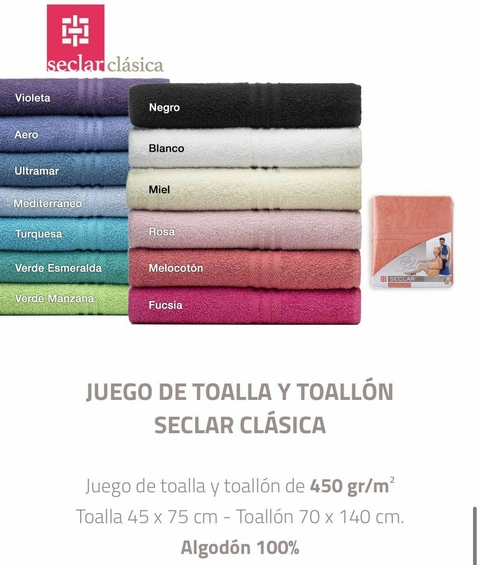 Toalla y toallon Seclar clásico - comprar online