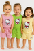 CONJUNTO CAMISETA E SHORT HELLO KITTY 100% ALGODAO