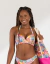 Busto biquini sustentação meia taça com franzidos verão tropical - comprar online