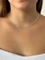 Colar Choker Corações Vazados e Lisos 40cm na Prata - comprar online