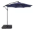 Ombrelone Articulado Guarda Sol De Praia Jardim Lateral 3 Metros Azul Base 60l RM Decor