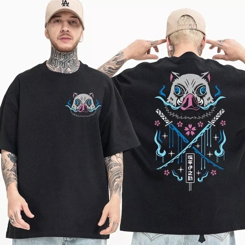 Demon Slayer - Remera Unisex Oversize - Anime Inosuke Manga