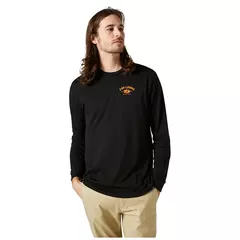REMERA FOX MANGA LARGA AT BAY LS TECH NEGRA