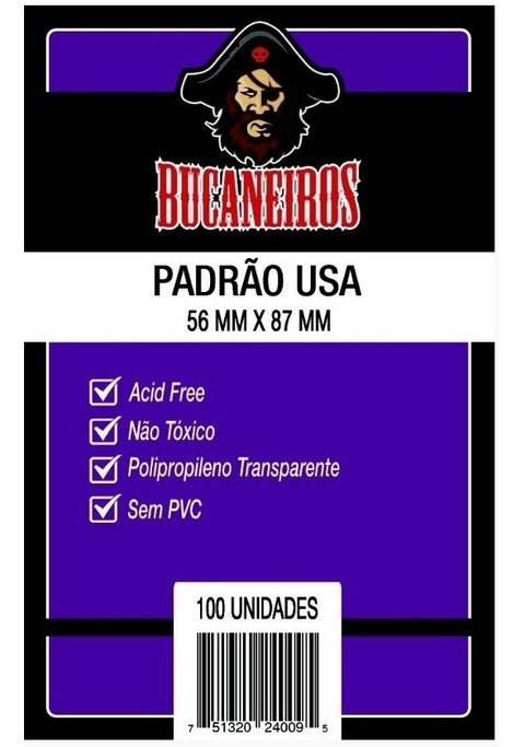 Sleeves - Protetor De Cartas Padrão Usa (56x87) - Bucaneiros