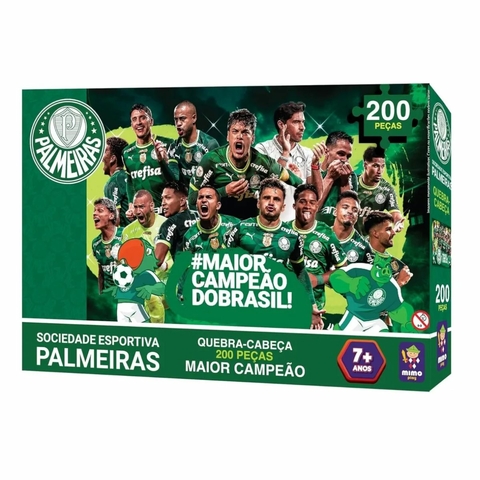 Quebra-cabeça 200 Peças Palmeiras FC Maior Campeão-Mimo Toys