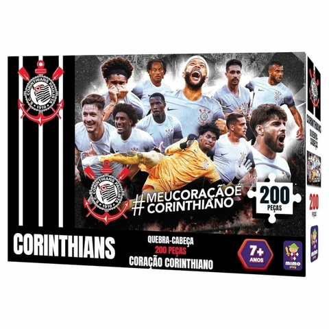 Quebra-cabeça 200 Peças Timão Coração Corinthiano -Mimo Toys