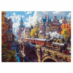 Quebra-Cabeca 1000 peças Trem pela Cidade -Toyster - comprar online