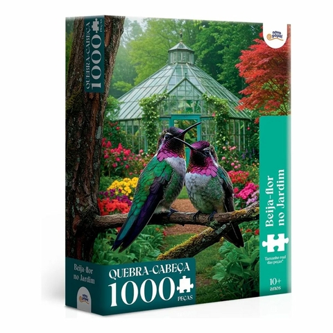 Quebra-Cabeça 1000 peças Beija Flor no Jardim - Novo Papel