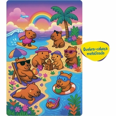 Quebra-Cabeça 100 peças Metalizado Capivara Tropical - Toyster na internet