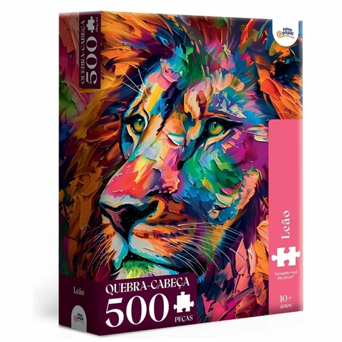 Quebra-Cabeça 500 peças Leão - Novo Papel