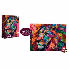 Quebra-Cabeça 500 peças Leão - Novo Papel - Facil Shopping