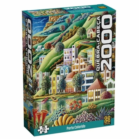 Quebra-cabeça 2000 peças Porto Colorido - Grow