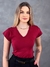 Blusa Feminina Basica baby look - COR VERMELHO - P ao GG veste N50 Plus Size Manga Curta gola V camiseta Viscolaycra