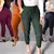 Calça Jogger Feminina PLUS SIZE G1 AO G3 - COR CARAMELO - Bengaline Cintura Alta Básica Com Bolso Amarração EM OFERTA na internet