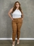 Calça Jogger Feminina P ao GG - COR CARAMELO- Bengaline Cintura Alta Básica Com Bolso Amarração EM OFERTA