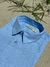 CAMISA DE LINHO MANGA CURTA AZUL CARIBE - Loja Vila Jeri