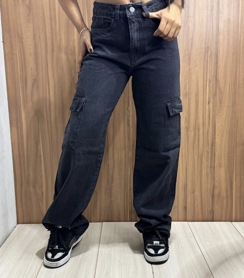 Calça jeans wid leg cargo - comprar online