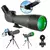 25-75x80 telescópio spotting scope grande campo poderoso zoom monocular com adaptador de telefone tripé para observação de pássaros acampamento