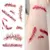 Adesivos de tatuagem para maquiagem corporal, simulação de halloween, horror, à prova d'água, sangramento, cicatrizes de sutura, decoração diy, suprimentos para festas - comprar online