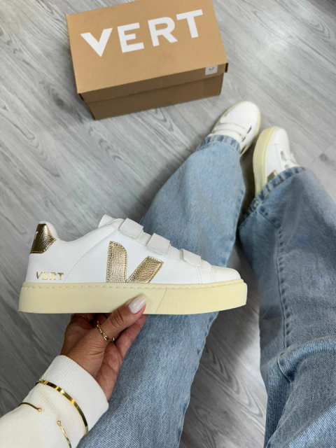 V Velcro Branco/Ouro - comprar online