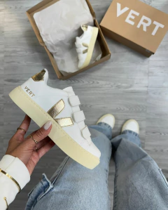 V Velcro Branco/Ouro na internet