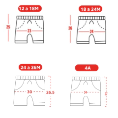 Short rústico Rojo - tienda online